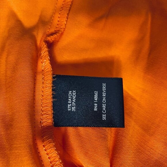 NWT Torrid V-Neck Soft Stretch Challis Orange Tank - Picture 6 of 6